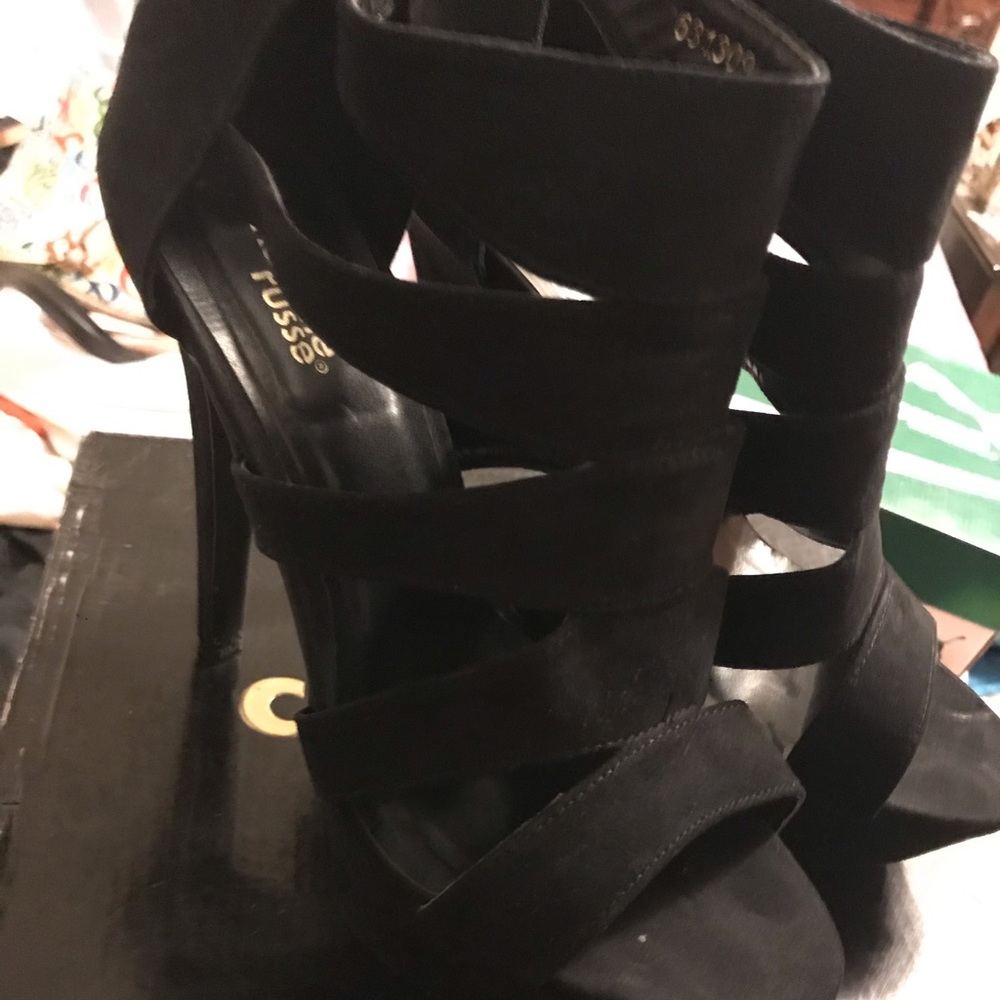 Black Strappy Heels